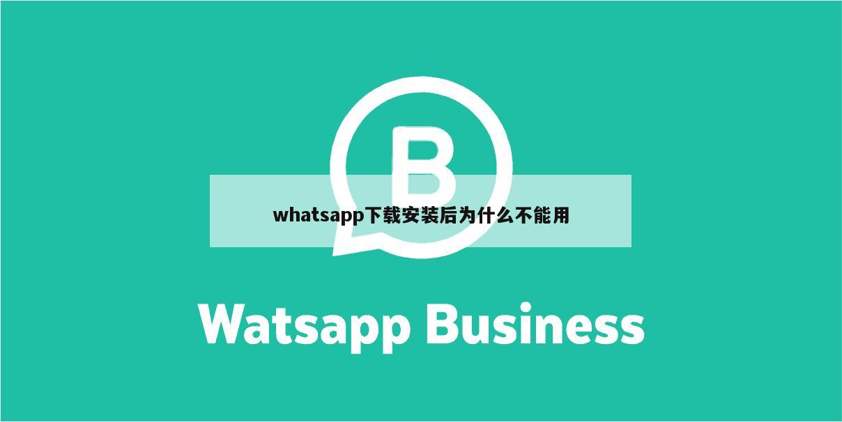 whatsapp下载安装后为什么不能用